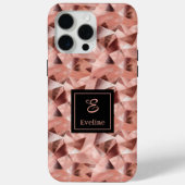 Personalized iPhone 16 Case Elegant Rose Gold Art (Achterkant)