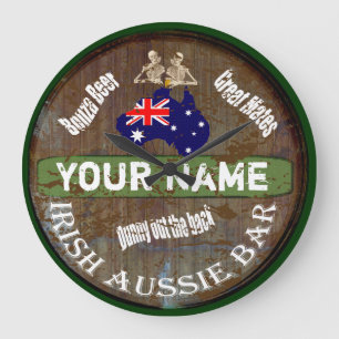 Personalized Irish Australian pub sign Grote Klok