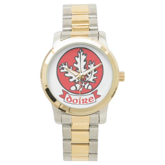 Personalized Irish County Mannen Watches Co. Derry Horloge (Voorkant)