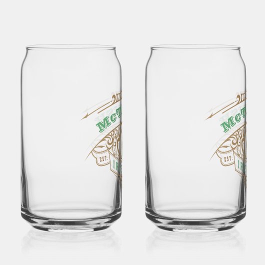 Personalized Irish Pub Blikvorm Glas (Rechts)