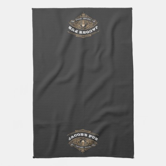 Personalized Irish Pub Theedoek (Verticaal)
