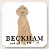 Personalized Irish Setter Bier Onderzetter (Voorkant)