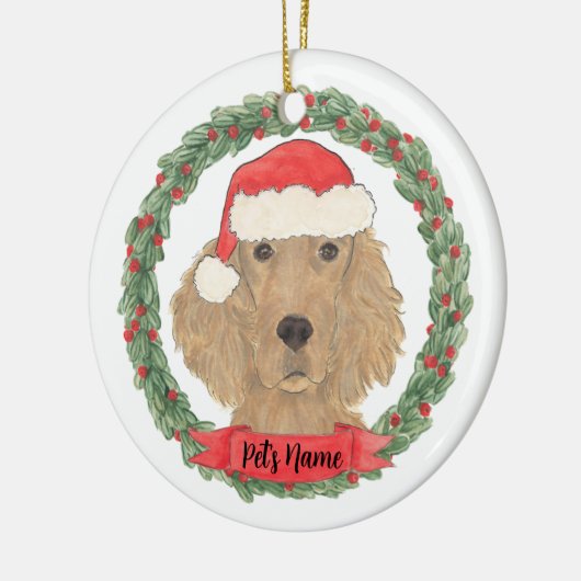 Personalized Irish Setter Keramisch Ornament (Links)