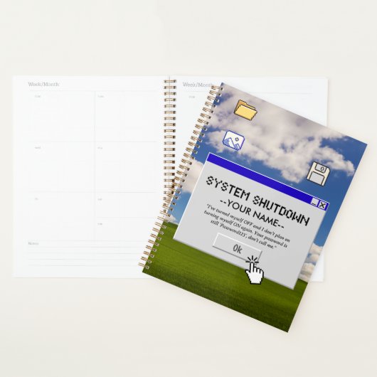 Personalized IT Retirement System Shutdown Retro Planner (Display)