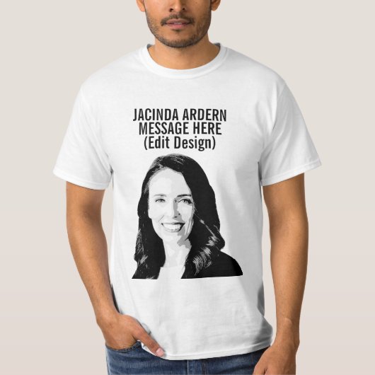 PERSONALIZED JACINDA ARDERN T-SHIRT (Voorkant)