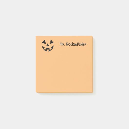 Personalized Jack-o-lantern pumpkin face Halloween Post-it® Notes (Voorkant)