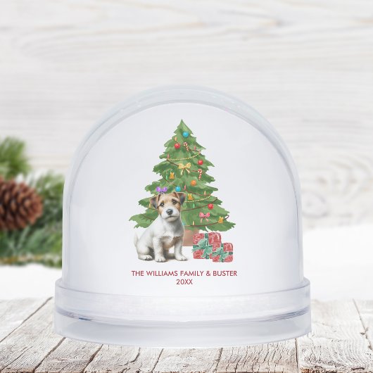 Personalized Jack Russel Terrier Dog Christmas Sneeuwbol