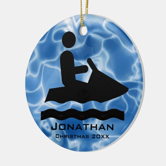 Personalized Jet Ski Ornament (Links)