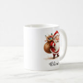 Personalized Jolly Santa Claus Coffee Mug (Devant droit)