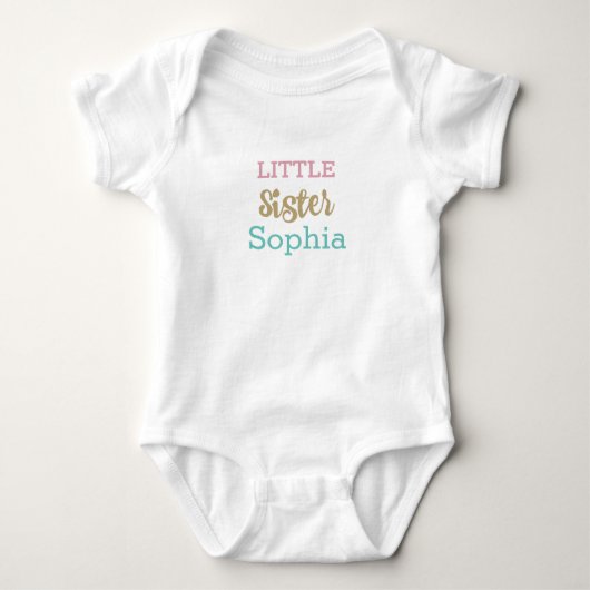 PERSONALIZED JONGERE ZUSTER one-piece Romper (Voorkant)