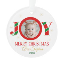 Personalized Joy Christmas Photo