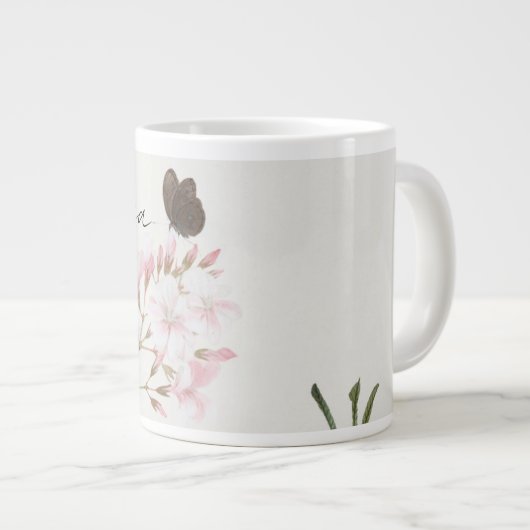 Personalized Ju Lian Design Floral Butterfly Mug (Devant droit)