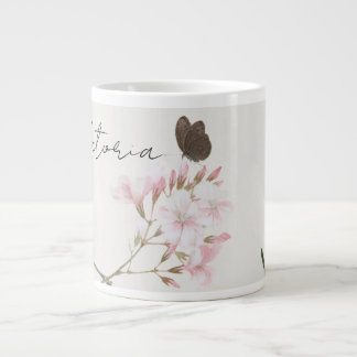 Personalized Ju Lian Design Floral Butterfly Mug Extra Grote Beker