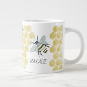 PERSONALIZED Jumbo Zen Doodle Bee Mok (Rechts)