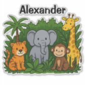 Personalized Jungle Animal Stickers – Fun & Wild  (Devant)