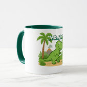 Personalized Jungle Dinosaur Mug for Kids Mok (Voorkant links)