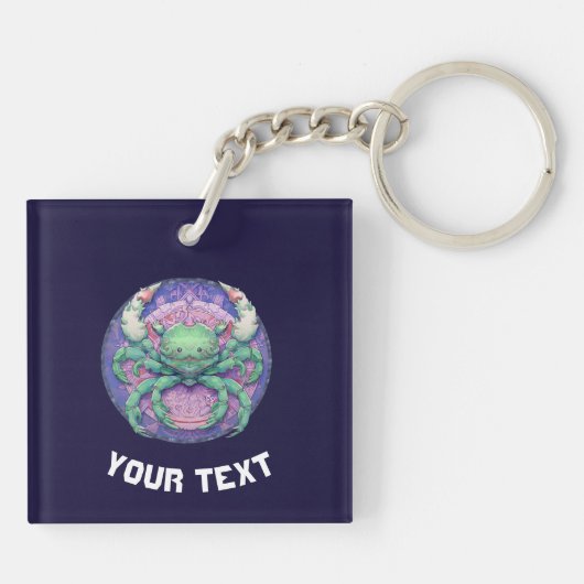 PERSONALIZED KANKER STERRENBEELD SLEUTELHANGER (Achterkant)