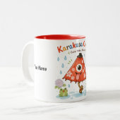 Personalized Karakasa Obake Mug | Custom Name & Me (Devant gauche)