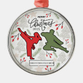 Personalized Karate Christmas Ornament Keepsake (Voorkant)