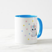 Personalized Kawaii Caticorn Name Printed Mug (Devant droit)