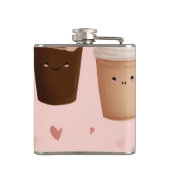 Personalized Kawaii Iced Coffee Pattern Heupfles (Achterkant)