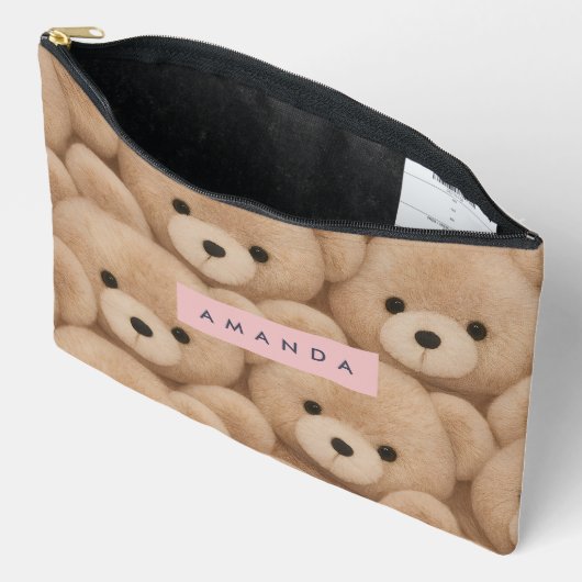 Personalized Kawaii Plush Teddy Bear Etui (Open)