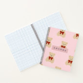 Personalized Kawaii Teddy Bear Pattern Notitieboek (Binnen)