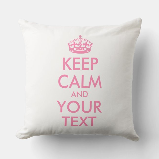 Personalized KEEP CALM and YOUR Buitenkussen (Voorkant)
