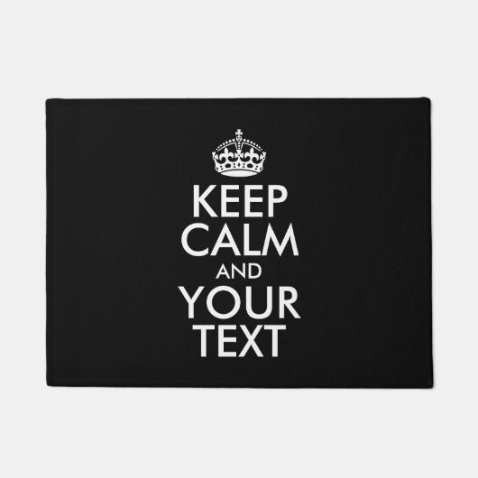 Personalized KEEP CALM and YOUR Deurmat (Voorkant)