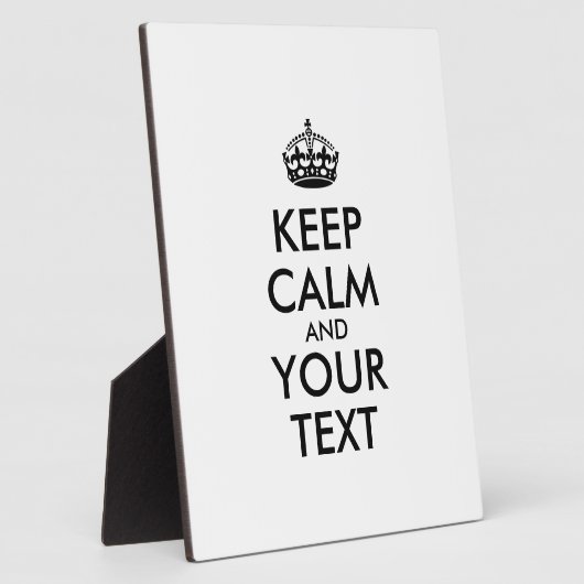 Personalized KEEP CALM and YOUR Fotoplaat (Zijkant)