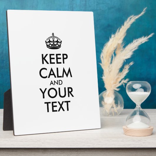 Personalized KEEP CALM and YOUR Fotoplaat (Zijkant)