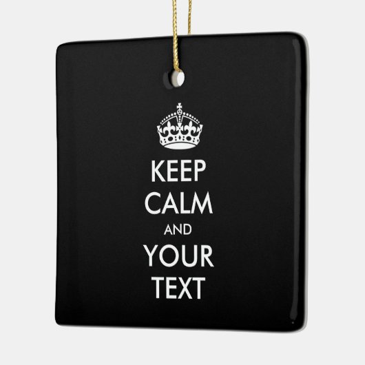 Personalized KEEP CALM and YOUR Keramisch Ornament (Links)