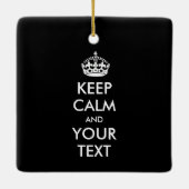 Personalized KEEP CALM and YOUR Keramisch Ornament (Achterkant)