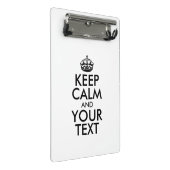 Personalized KEEP CALM and YOUR Mini Klembord (Schuin)