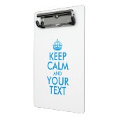 Personalized KEEP CALM and YOUR Mini Klembord (Angled2)