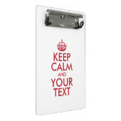 Personalized KEEP CALM and YOUR Mini Klembord (Schuin)