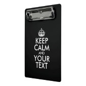 Personalized KEEP CALM and YOUR Mini Klembord (Angled2)