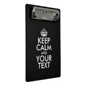 Personalized KEEP CALM and YOUR Mini Klembord (Schuin)