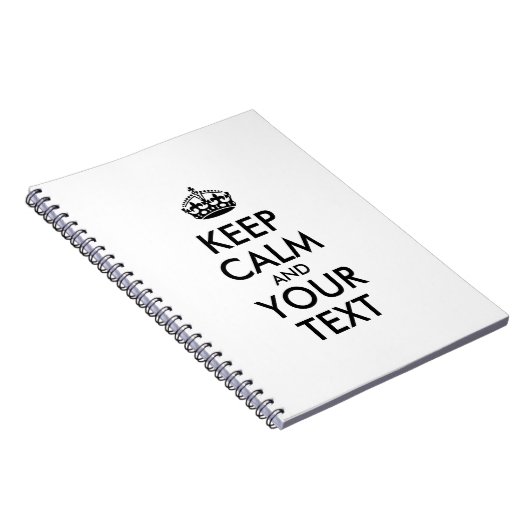Personalized KEEP CALM and YOUR Notitieboek (Rechterzijde)