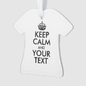 Personalized KEEP CALM and YOUR Ornament (voorkant)