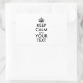Personalized KEEP CALM and YOUR Rechthoekige Sticker (Tas)