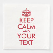 Personalized KEEP CALM and YOUR Servet (Voorkant)