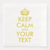 Personalized KEEP CALM and YOUR Servetten (Voorkant)