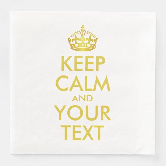 Personalized KEEP CALM and YOUR Servetten (Voorkant)