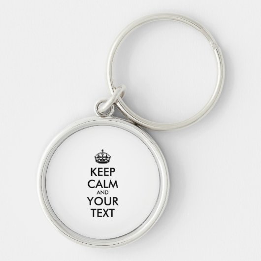 Personalized KEEP CALM and YOUR Sleutelhanger (Voorkant)