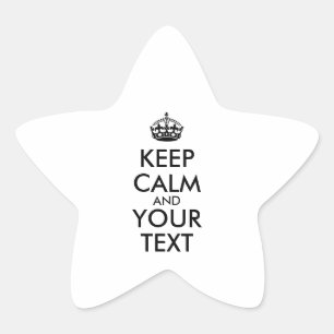 Personalized KEEP CALM and YOUR Ster Sticker