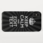Personalized KEEP CALM and your text Creative Case-Mate iPhone Case (Achterkant (horizontaal))