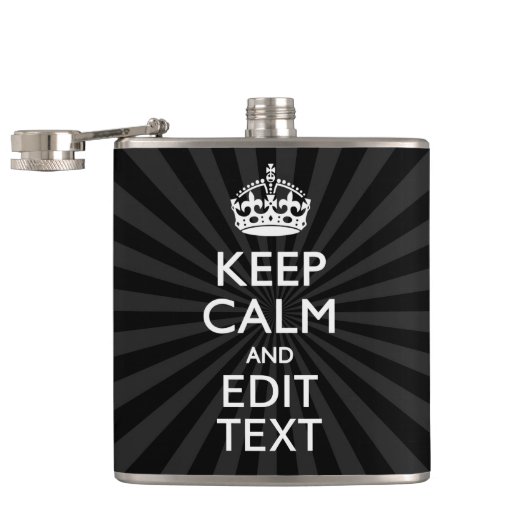 Personalized KEEP CALM and your text Creative Heupfles (Geopend)