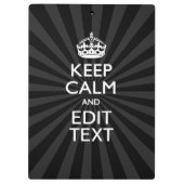 Personalized KEEP CALM and your text Creative Klembord (Achterkant)