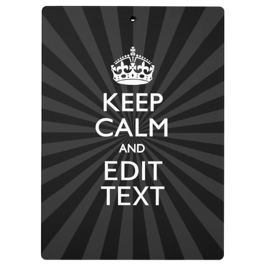 Personalized KEEP CALM and your text Creative Klembord (Achterkant)